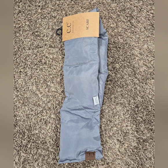 NEW! C.C Unisex Soft Slim Warm Insulating Quilted Puffer CC Scarf Neckwarmer - Picture 2 of 5